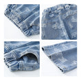 Load image into Gallery viewer, Girls' Round Letter Denim Wide Leg Pants
