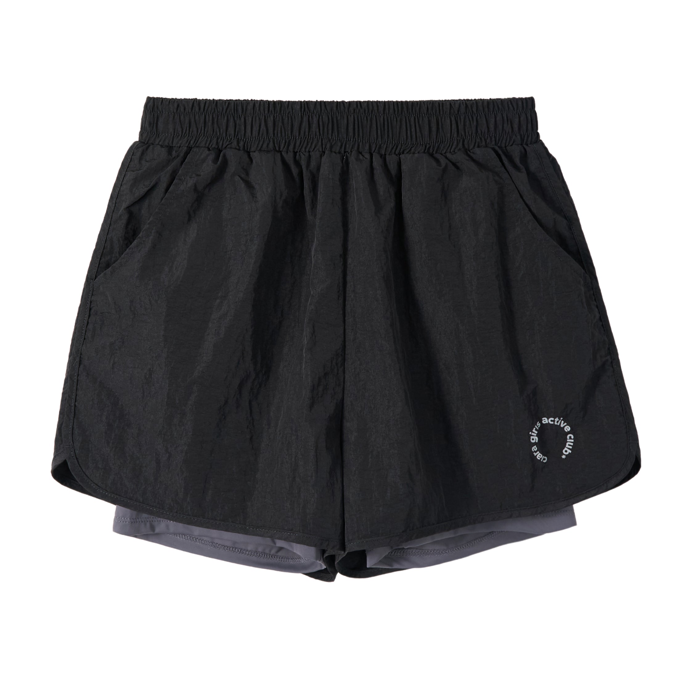 Rolanko Girls 2 in 1 Athletic Quick Dry Shorts