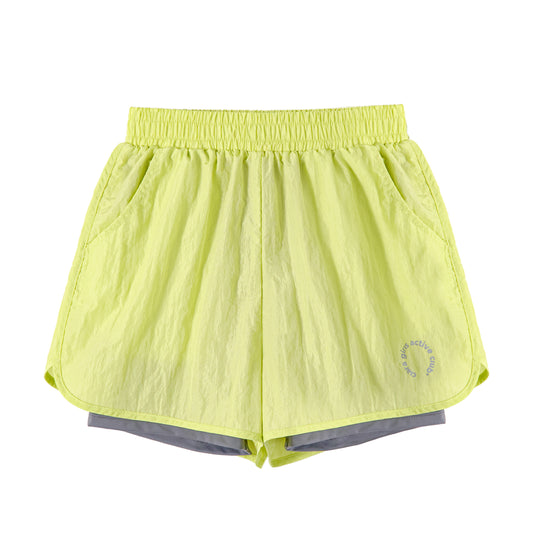 Rolanko Girls 2 in 1 Athletic Quick Dry Shorts
