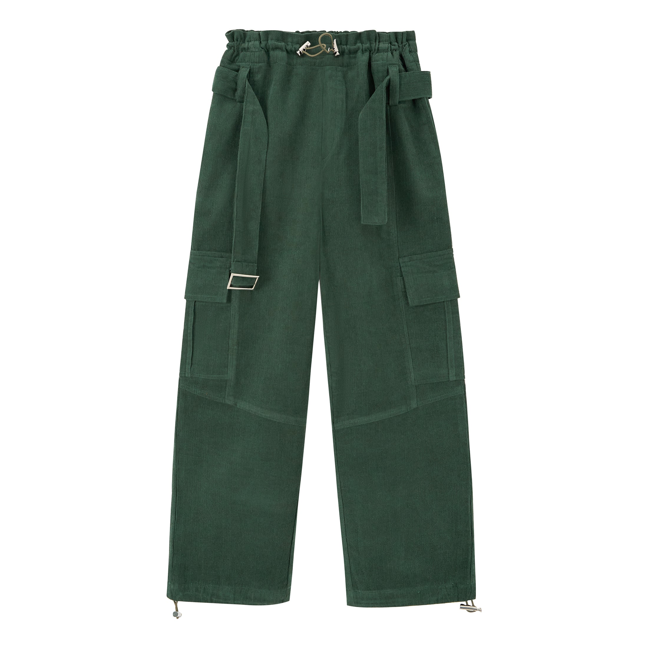 Girls Wide Leg Loose Cargo Pants with Belt