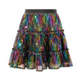 Load image into Gallery viewer, Rolanko Girls Sequin Sparkly Elastic Waist Summer Pleated Tulle Flowy Ruffle Skirts
