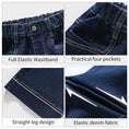 Load image into Gallery viewer, Girls Primary Color Topstitch Basic Denim Wide Leg Pants
