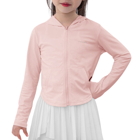 Rolanko Kids Zip Up Sun Hoodie UPF50+ with Thumbholes