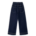 Load image into Gallery viewer, Girls Primary Color Topstitch Basic Denim Wide Leg Pants
