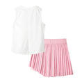 Carica l'immagine nel visualizzatore della galleria, Rolanko Girls Tennis Skirt Set, UPF 50+ Tank Top & Pleated Skirt

