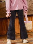 Load image into Gallery viewer, Rolanko Girls Chenille Silver Threaded with Pearls Sparkly Corduroy Flare Trousers
