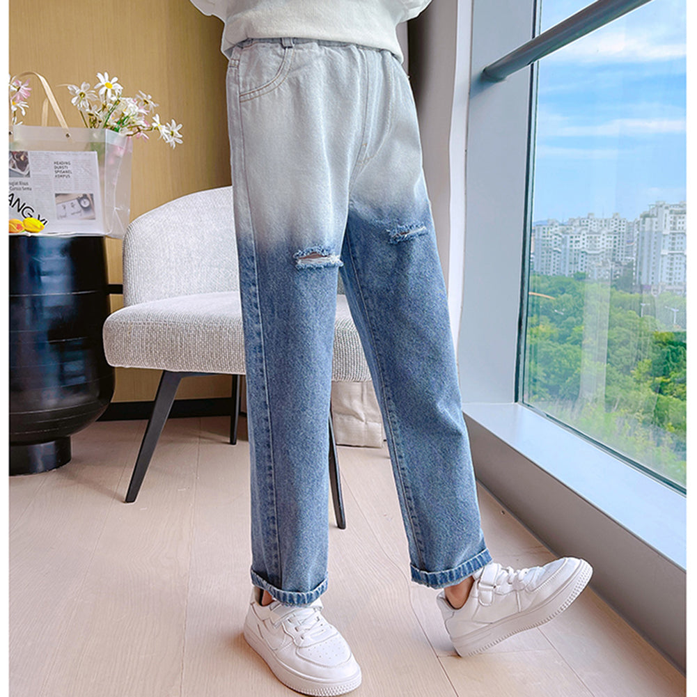 Girl's Gradient Straight Leg Wide Leg Pants