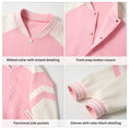 Load image into Gallery viewer, Girls Varsity Jackets Baseball Bomber Color Block Jacket Outwear With Pockets
