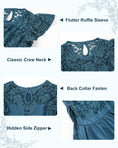 Load image into Gallery viewer, Rolanko Girls Boho Lace Ruffle Sleeve Tiered Flower Maxi Dress with Lining
