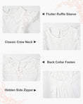 Load image into Gallery viewer, Rolanko Girls Boho Lace Ruffle Sleeve Tiered Flower Maxi Dress with Lining
