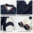 Load image into Gallery viewer, Girls Varsity Jackets Baseball Bomber Color Block Jacket Outwear With Pockets
