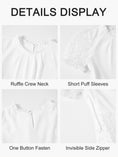 Load image into Gallery viewer, Rolanko Girls Contrast Mesh Ruffle Crew Neck Elegant Flower Wedding Prom Summer Dress
