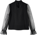 Load image into Gallery viewer, Girls Long Sleeve Shirts Chiffon Blouses with Polka Dot
