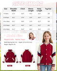 Load image into Gallery viewer, Girls Varsity Jackets Baseball Bomber Color Block Jacket Outwear With Pockets
