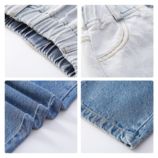 Pantaloni a gamba larga con gamba dritta sfumata da ragazza 