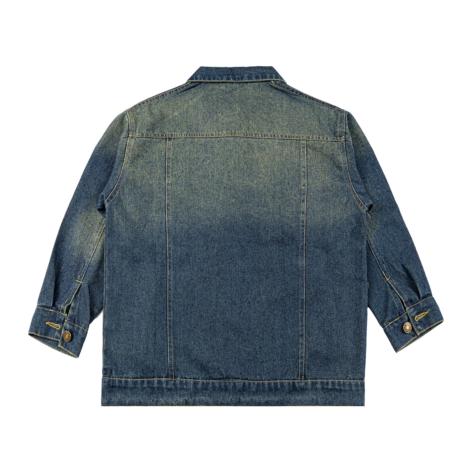 Girls Dark Blue Vintage Classic Denim Jacket