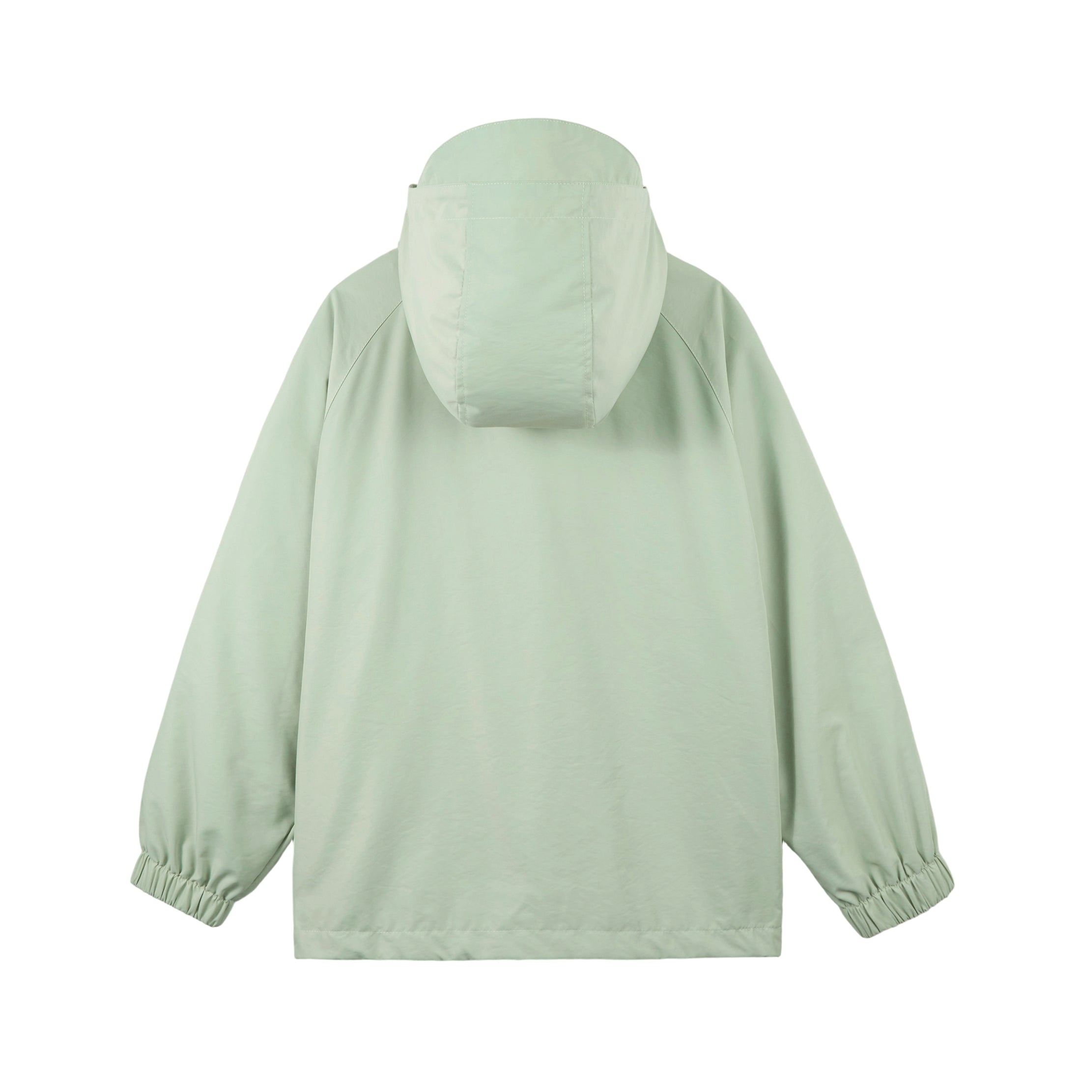 Girls' Solid Colour Windproof Jacket with Reflective Stripes