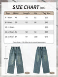 Load image into Gallery viewer, Girls Knee Stitched Wide Leg Jeans
