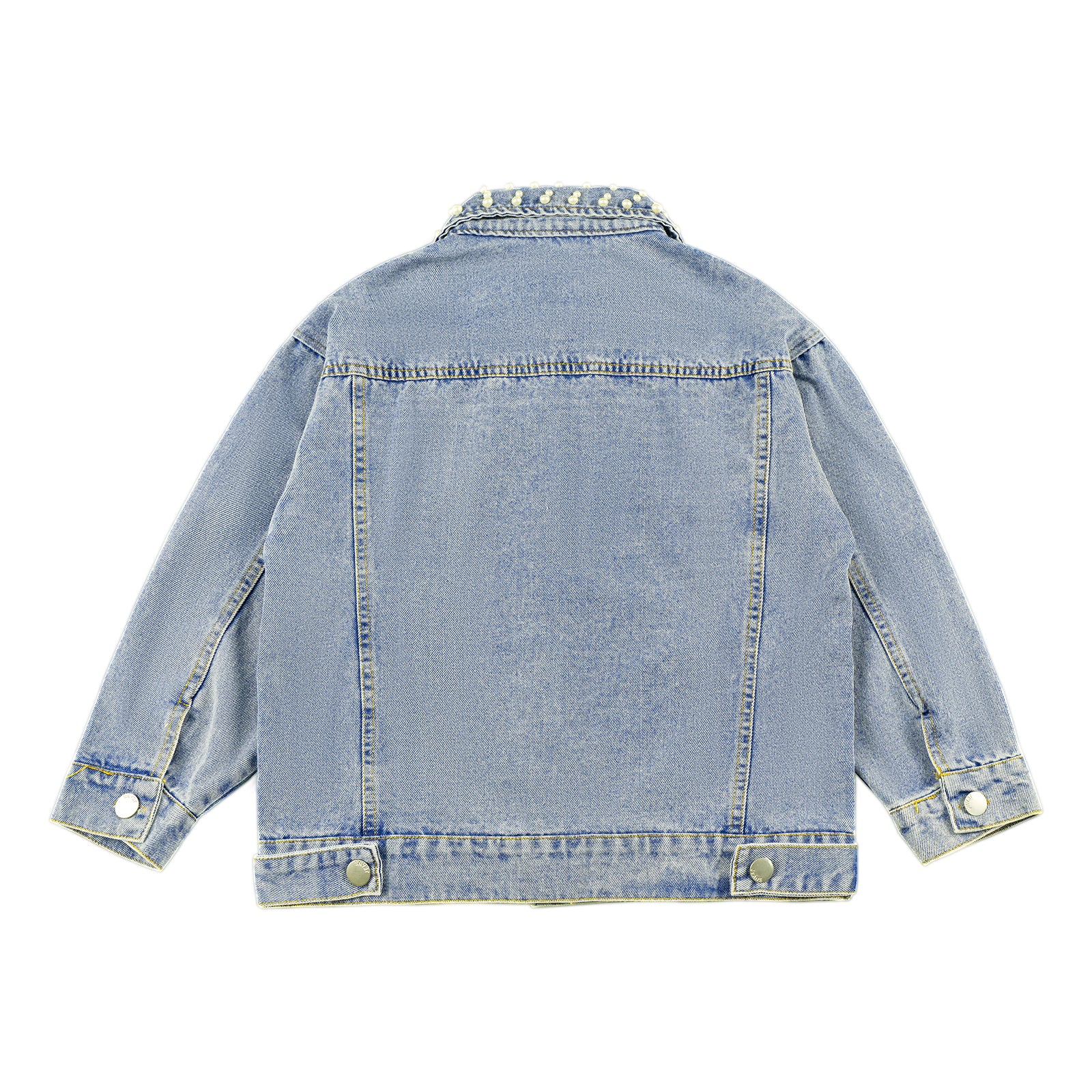 Girls Blue Pearl Denim Jacket