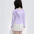 Load image into Gallery viewer, Rolanko Kids Zip Up Sun Hoodie UPF50+ with Thumbholes
