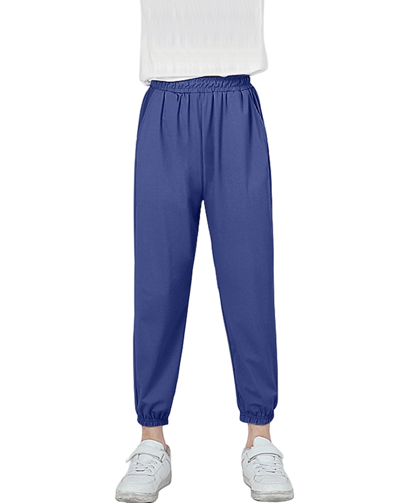 Rolanko Joggers with Pockets Quick Dry Silky Kids Sweatpants Lightweight Athletic Pants