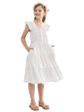 Load image into Gallery viewer, Rolanko Girls' Sleeveless Dress with Pockets
