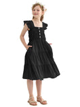 Load image into Gallery viewer, Rolanko Girls' Sleeveless Dress with Pockets
