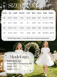 Load image into Gallery viewer, Rolanko Girls Contrast Mesh Ruffle Crew Neck Elegant Flower Wedding Prom Summer Dress
