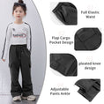 Load image into Gallery viewer, Girls Wide Leg Cargo Sweatpants with Pockets
