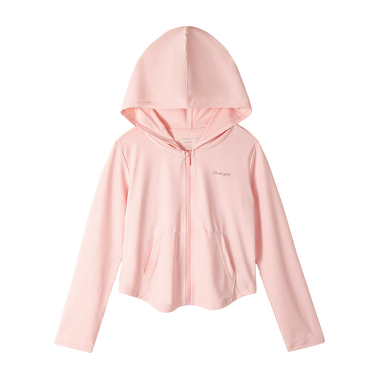 Rolanko Kids Zip Up Sun Hoodie UPF50+ with Thumbholes