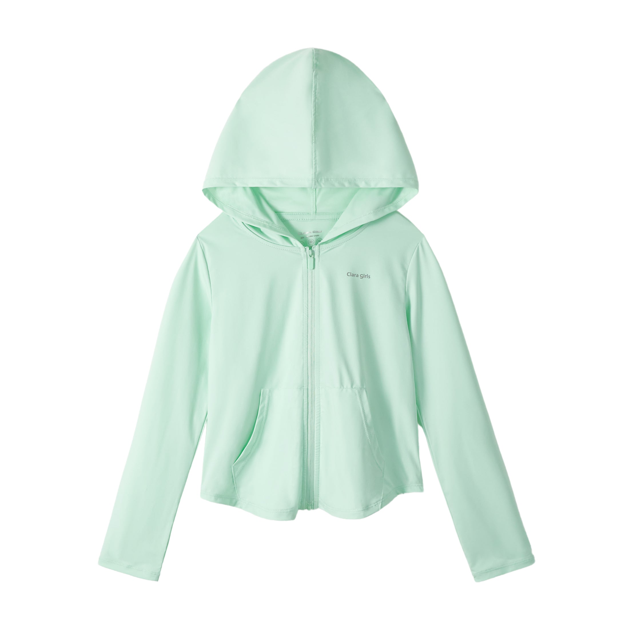 Rolanko Kids Zip Up Sun Hoodie UPF50+ with Thumbholes