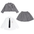 Load image into Gallery viewer, Girls formal tops pleated skirt set
