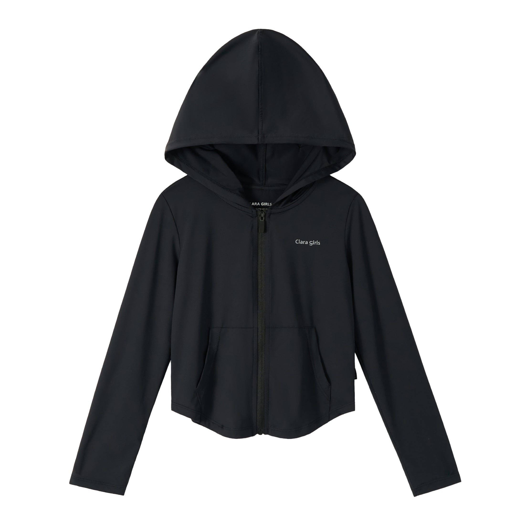 Rolanko Kids Zip Up Sun Hoodie UPF50+ with Thumbholes
