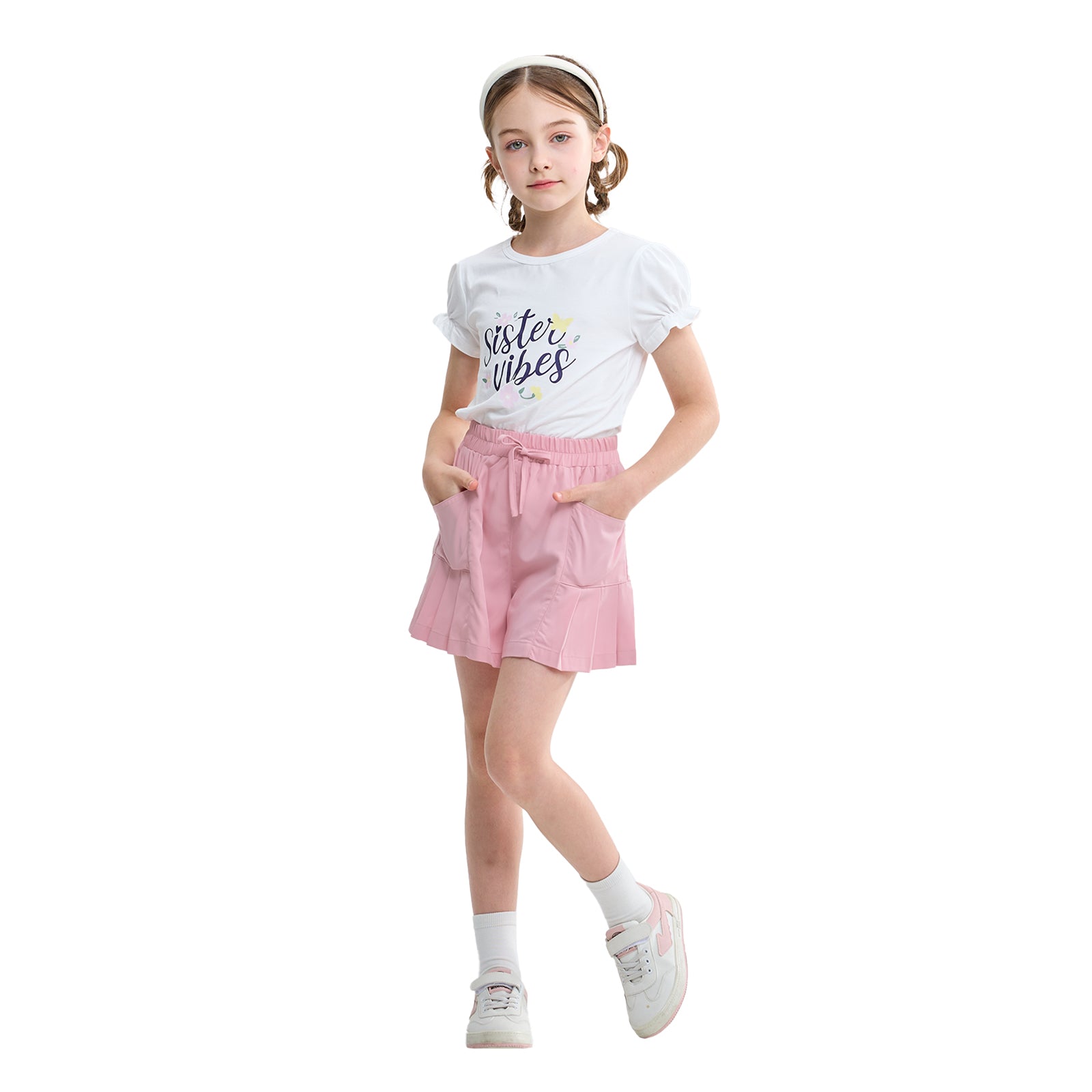 Rolanko Lightweight Girls Shorts with Pockets