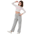 Load image into Gallery viewer, Girls Wide Leg Straight Sweatpants with Pockets
