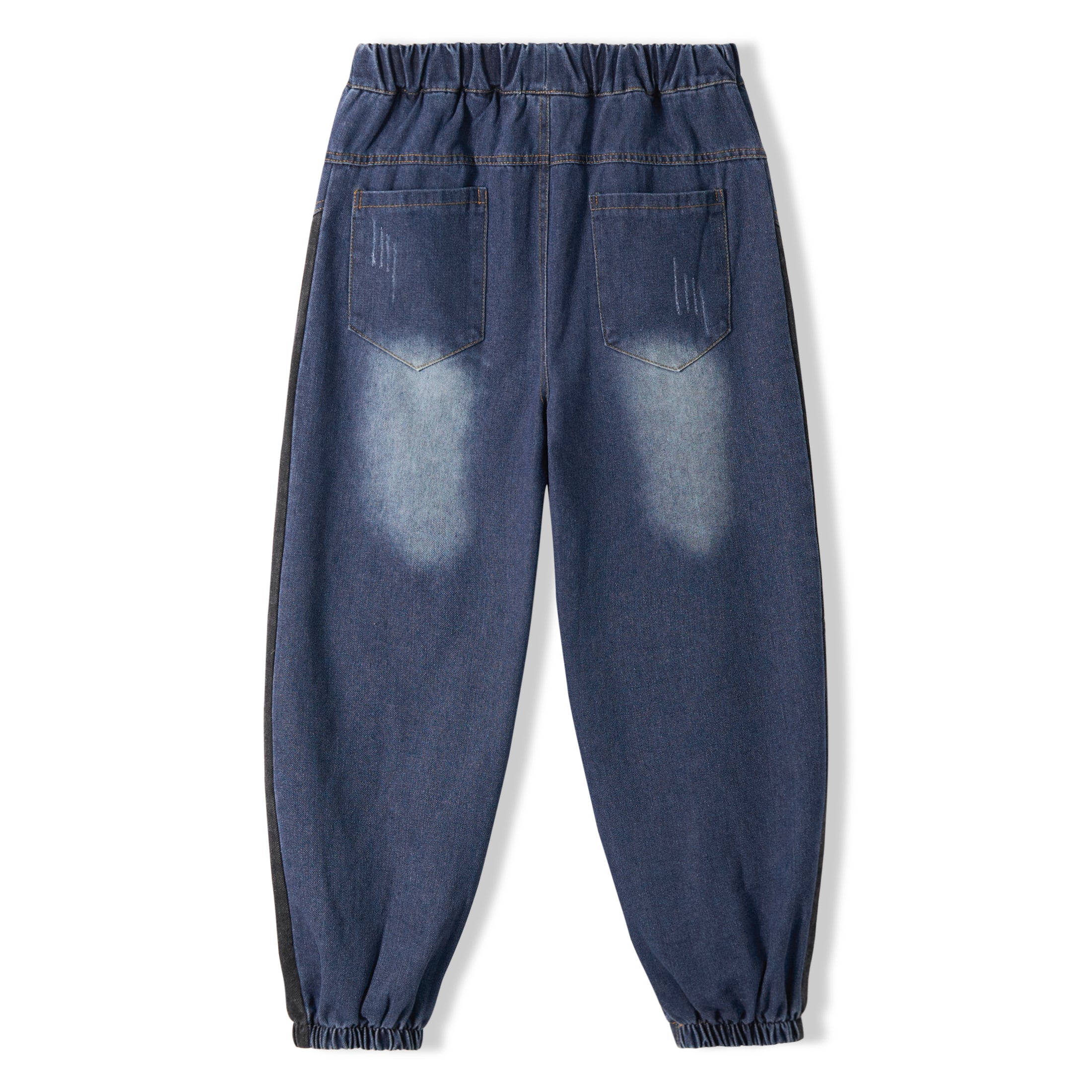 Boys Blue Patchwork Color Block Jeans