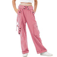 Load image into Gallery viewer, Girls Baggy Cargo High Rise Waist with Multi Pockets Wide Leg Cargos Pants
