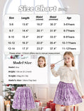 Load image into Gallery viewer, Rolanko Girls Sequin Elastic Waist Glitter Sparkly Skirt
