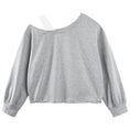 Carica l'immagine nel visualizzatore della galleria, Girls Off The Shoulder Crop Sweatshirt Pullover
