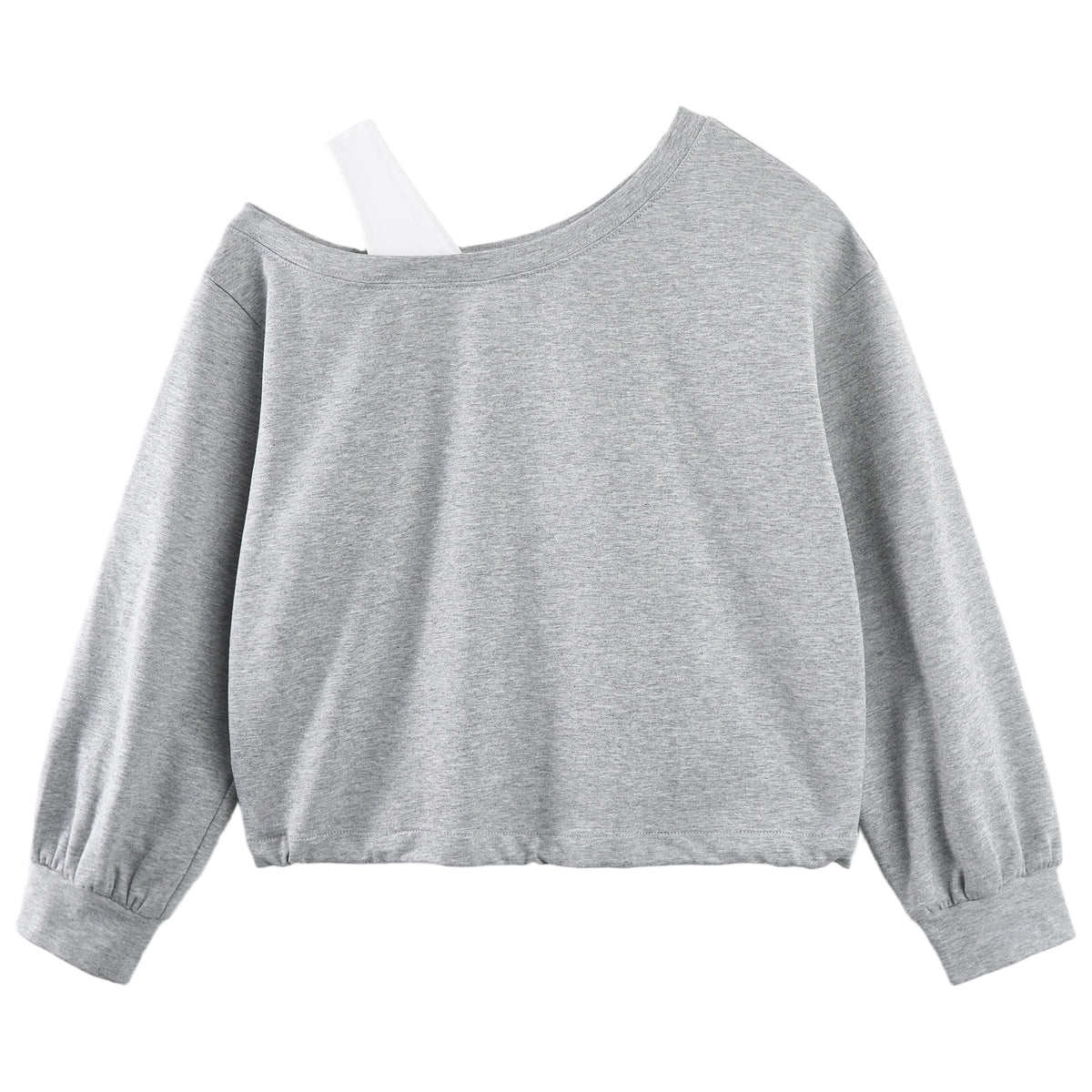 Girls Off The Shoulder Crop Sweatshirt Pullover
