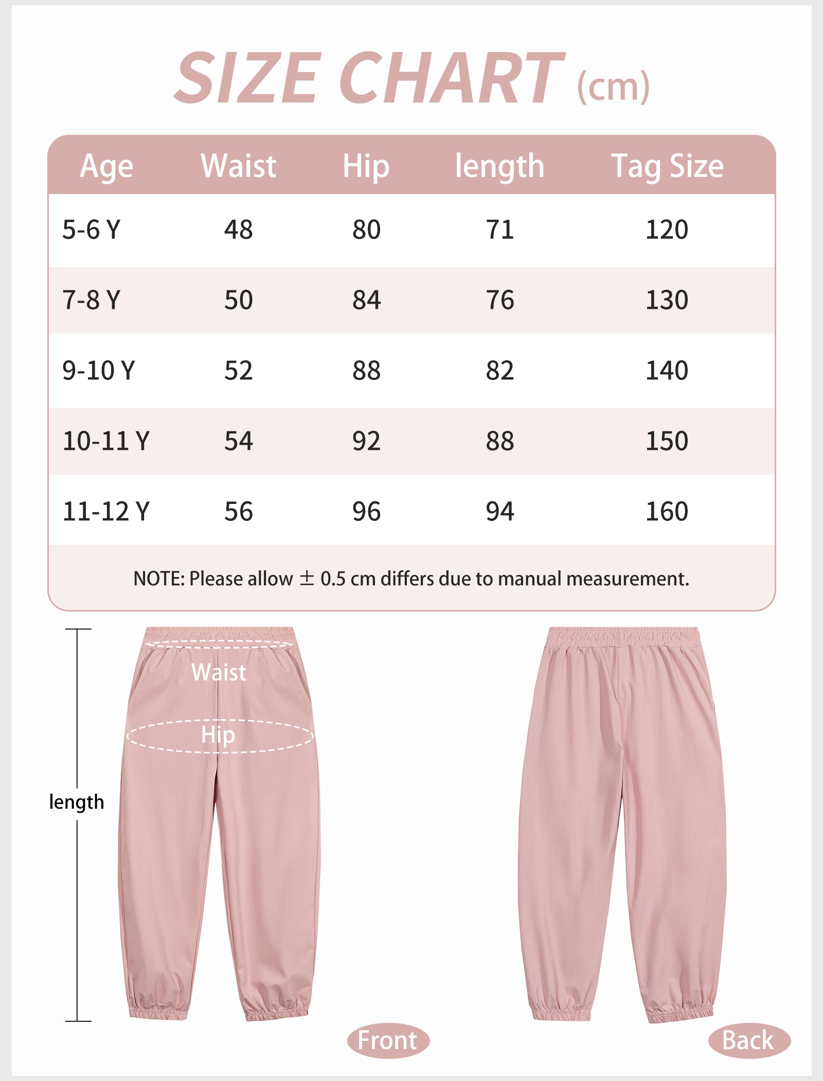 Rolanko Joggers with Pockets Quick Dry Silky Kids Sweatpants Lightweight Athletic Pants
