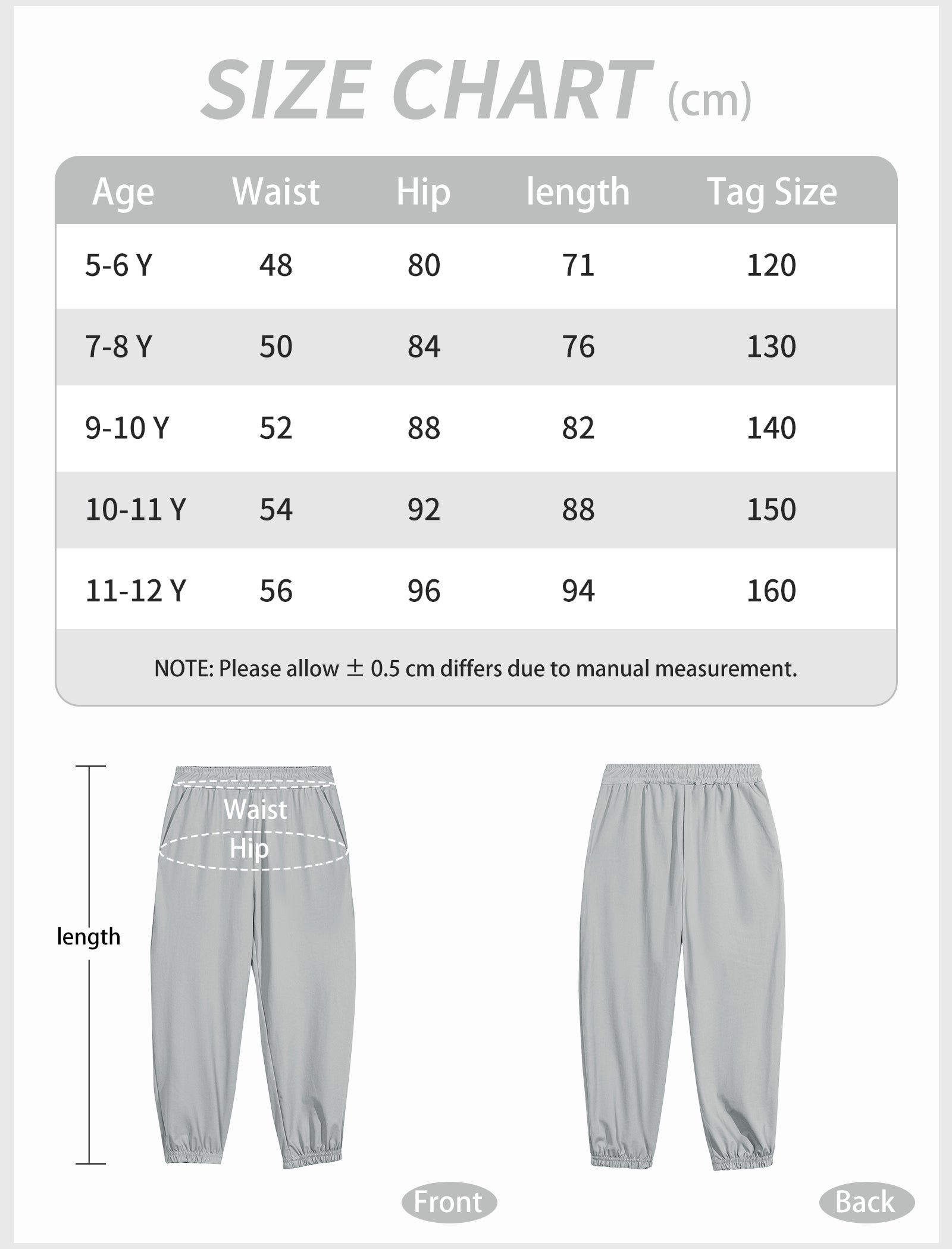 Rolanko Joggers with Pockets Quick Dry Silky Kids Sweatpants Lightweight Athletic Pants