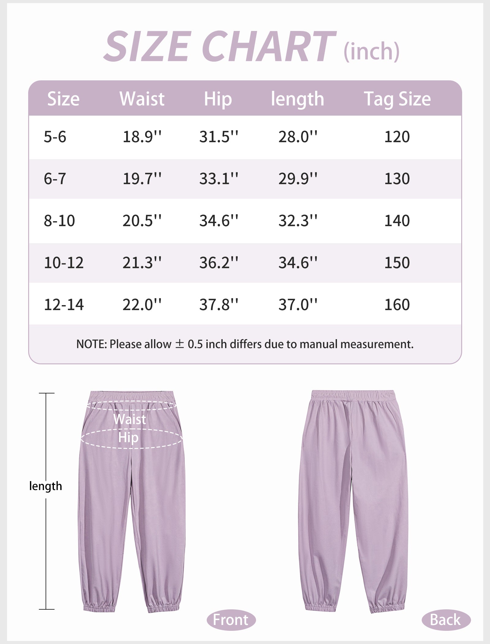 Rolanko Joggers with Pockets Quick Dry Silky Kids Sweatpants Lightweight Athletic Pants
