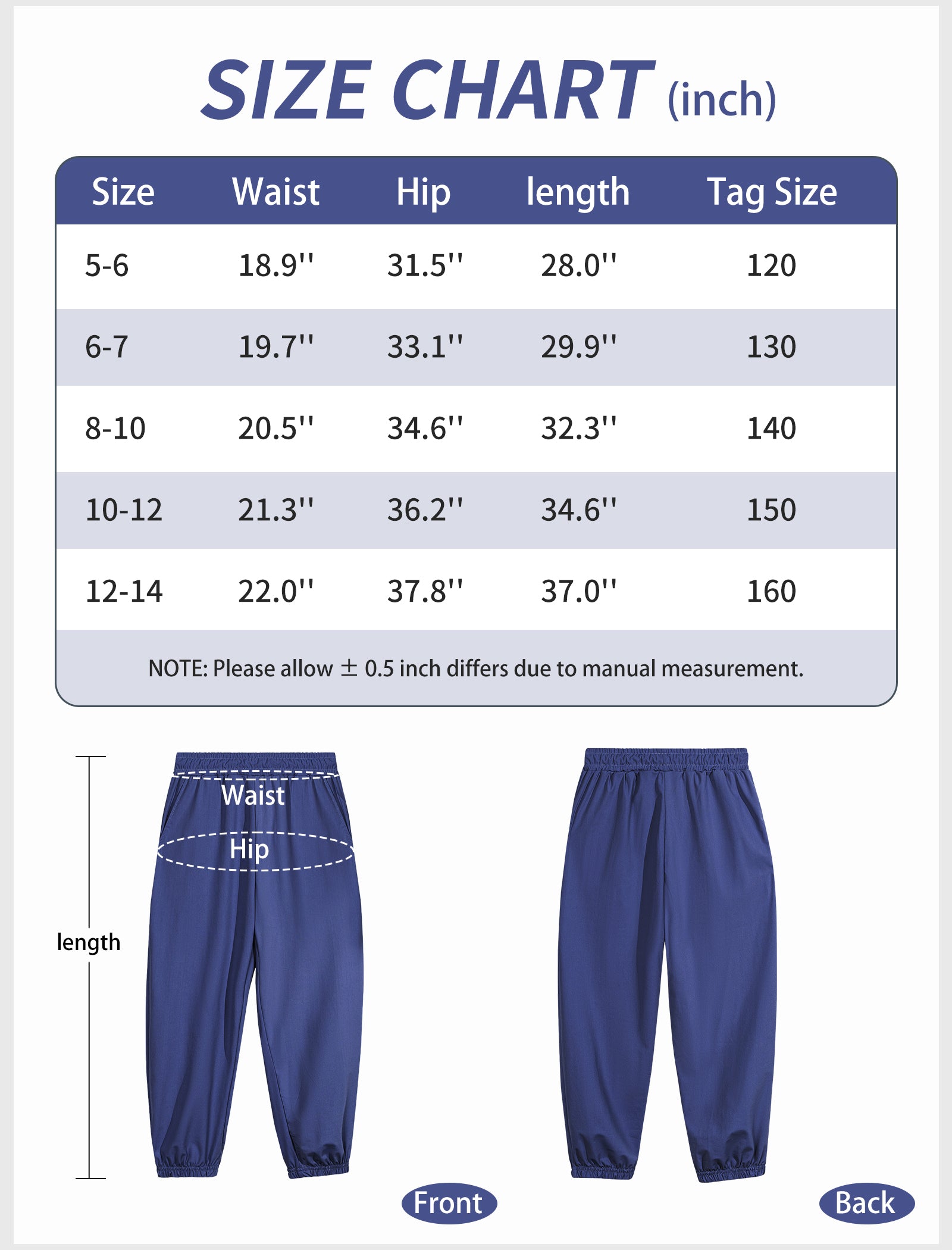 Rolanko Joggers with Pockets Quick Dry Silky Kids Sweatpants Lightweight Athletic Pants