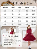 Load image into Gallery viewer, Rolanko Girls Contrast Mesh Puff Long Sleeve A-Line Dress with Belt
