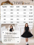 Load image into Gallery viewer, Rolanko Girls Contrast Mesh Puff Long Sleeve A-Line Dress with Belt

