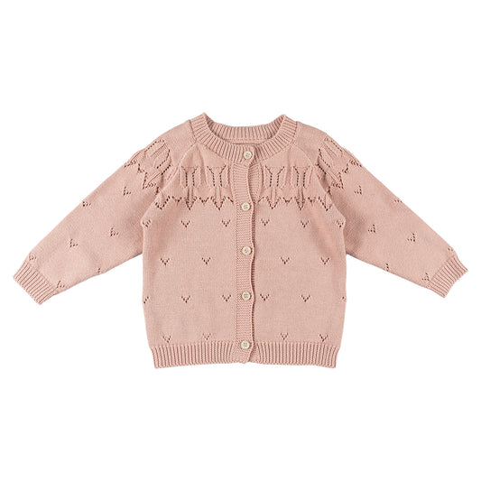 Toddler Girls Cutout Knit Cardigan