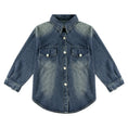 Load image into Gallery viewer, Girls Oversized Fall Denim Shirt with Pockets
