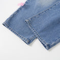 Load image into Gallery viewer, Side Pink Bow Wide Leg Jeans
