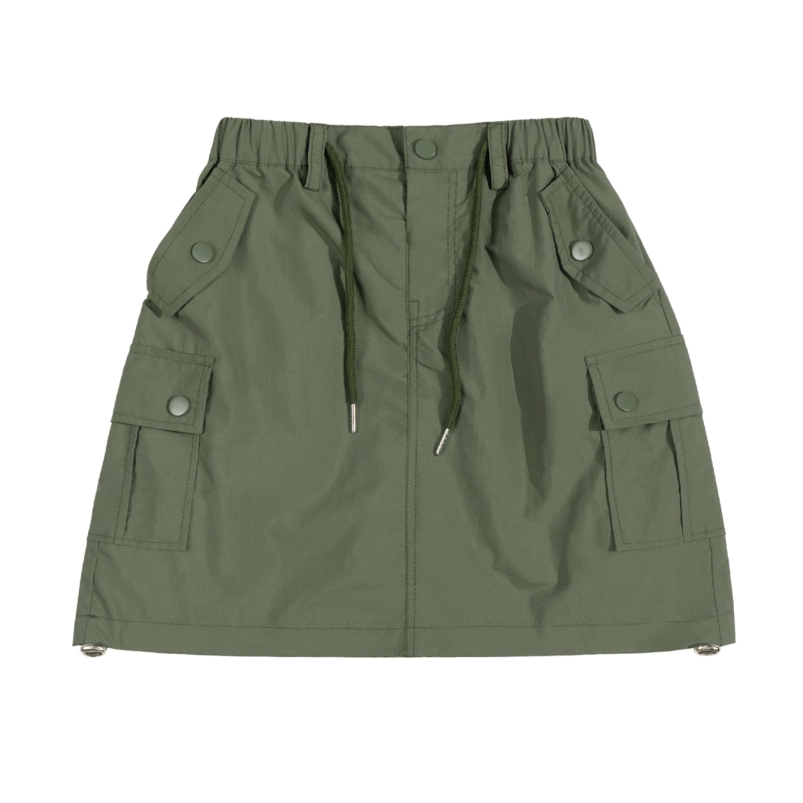 Rolanko Girls Parachute Short Skirt with Pockets